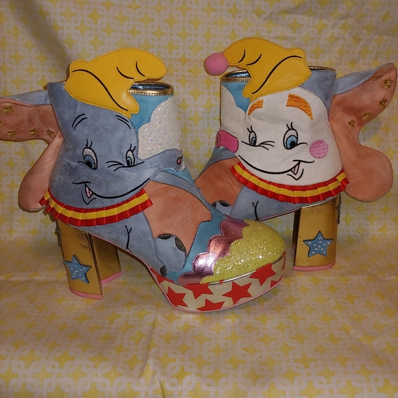 Irregular Choice Disney Dumbo Adorable Ankle Boots Shoes - Picture 3 of 16
